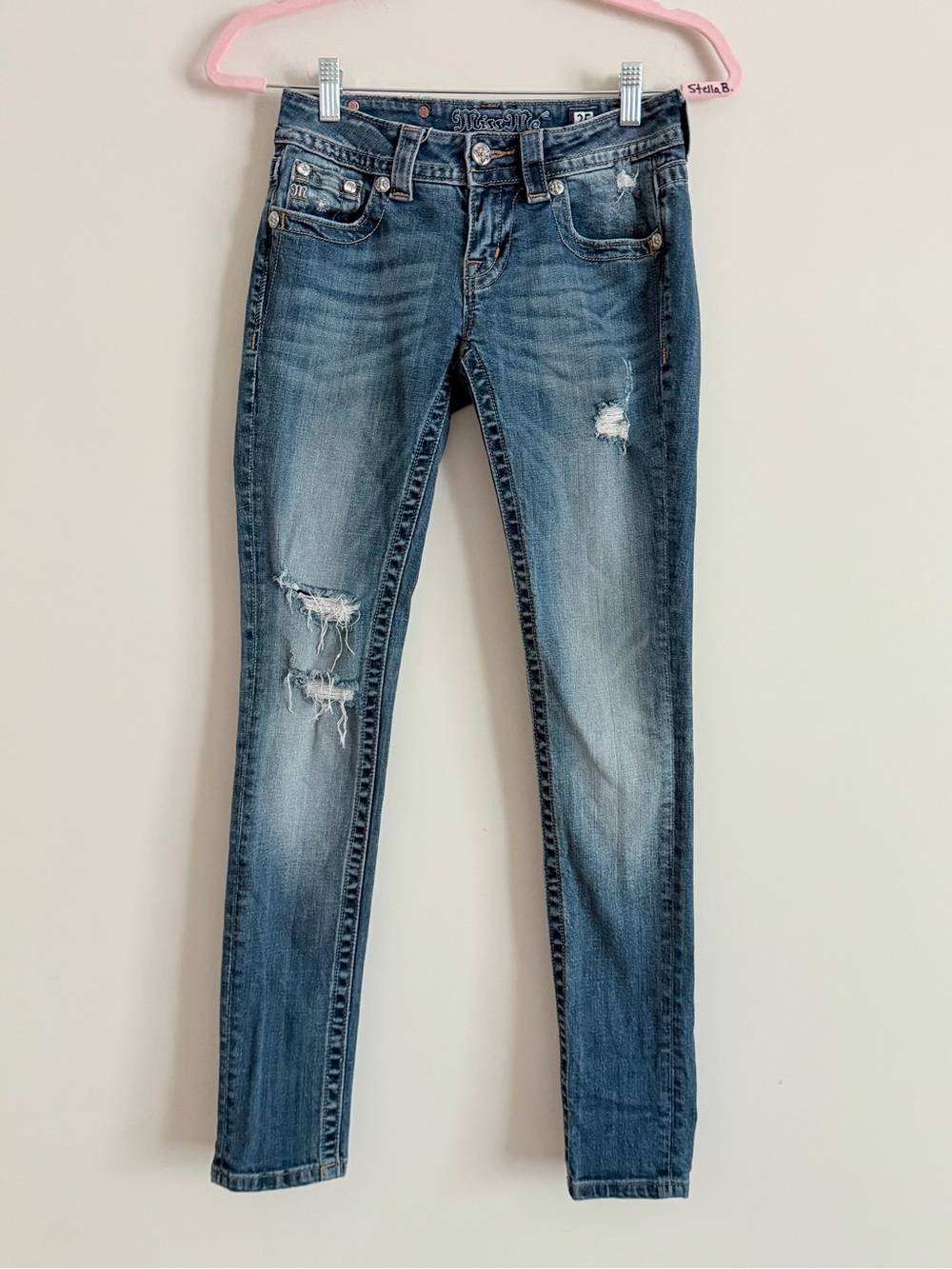 Miss Me Signature Skinny Jeans Size 25 Distressed Stretch Denim